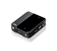 ATEN Switch KVM USB DisplayPort/audio a 2 porte supporto 4K e cavi inclusi