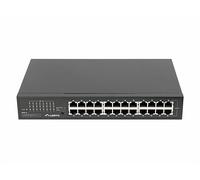 Lanberg Switch RSGE-24 – Non gestito 24 porte Gigabit (10/100/1000) Rack 1U Nero