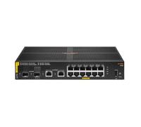 Switch di rete HPE Aruba 6100 12G Class4 PoE 2G/2SFP+ 139W Gestito L3 Gigabit Ethernet (10/100/1000) Supporto Power over (PoE) 1U Nero [JL679A#ABB]