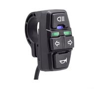 Switch Manubrio per moto per Fari e Indicatori di Direzione Switch | Gestione completa fari anteriori e frecce, cavo 1.5m, installazione rapida su manubrio, design compatto nero