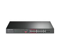 Switch Mercusys 16-PORT 10/100MBPS+2-PORT GB RCK PoE+ Rack