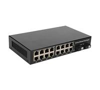 Switch multimediale in Fibra Ethernet, Plug And Play in Metallo Tx1310nm Rx1550nm 16 Porte elettriche 2 Porte ottiche Fino a 25 km Convertitore multimediale in Fibra Ethernet per Rete (Spina UE)