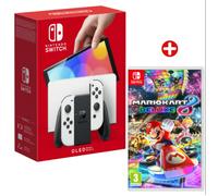 Switch OLED & Mario Kart 8 Deluxe - Console di gioco portatile 17,8 cm (7 ) 64 GB Touch screen Wifi Nero, Bianco - Nouvo