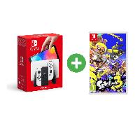 Switch OLED & Splatoon 3 - Console di gioco portatile 17,8 cm (7 ) 64 GB Wifi touch screen, Nero, Bianco - Nouvo