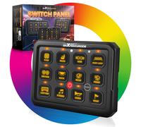 Switch Panel Touch 12 Gang For 4x4 Pickup Universal RGB Backlight 960W 12V-24V