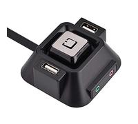 Switch per PC Desktop, Switch per Desktop PC Switch Dual USB Porte Alimentazione on/off Ripristina Pulsante Porta Microfono Audio, Pulsante PC Desktop