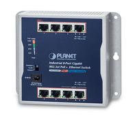 Switch di rete PLANET IP30 Industrial 8-Port Non gestito Gigabit Ethernet (10/100/1000) Supporto Power over (PoE) Grigio [WGS-818HP]