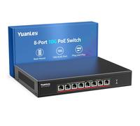 Switch PoE 10G Non Gestito a 8 Porte YuanLey, 8 Porte PoE 10G Base-T, IEEE802.3a