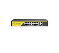 Switch POE 48 V 4/8/16 porte Ethernet 10/100 Mbps IEEE 802.3 AF/AT (Color : 16-Port POE)