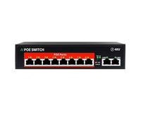 Switch POE a 8 porte 10/100M Switch Ethernet di rete alimentato da 120 W con alimentatore integrato