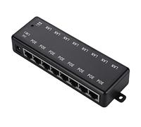 Switch PoE a 8 Porte, Switch Gigabit a 8 Porte Switch Gigabit PoE a 8 Porte da DC 12V a 48V con LED per Dispositivi PoE o Non PoE Tramite Cavo Ethernet