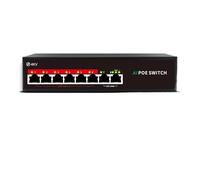Switch POE AI Smart a 6 porte Switch Ethernet con alimentatore integrato 48V 10/100Mbps 100W