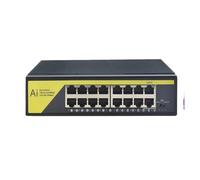 Switch POE da 48 V Switch di rete a 16 porte Switch POE Ethernet da 10/100 Mbps IEEE802.3AT/AF (Color : UK PLUG)