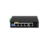 Switch POE Gigabit industriale 5/6 porte 100/1000 Base-T DIN IP30 Switch Ethernet di rete Protezione contro i fulmini Max BT90W (Color : ZX500-AXG-411S)