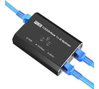 Switch PoE Gigabit, Switch Gigabit Ethernet a 2 porte, splitter Ethernet, adattatore da non PoE a PoE, hub di rete 1 in 2 uscite, fornisce POE (15,4 W) o PoE+ (30 W), Plug & Play, distanza fino a 328