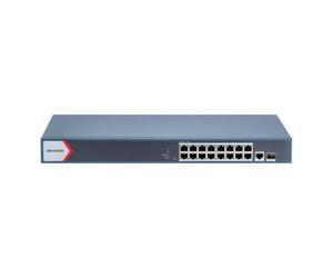 Switch PoE Hikvision 16 Portas Gigabit + 1 PoE - DS-3E1518P-EI/M