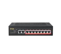 Switch Poe TE204 Switch di Rete Poe a 10 Porte 100Mbps Alimentatore Integrato 52V 93W 8+2 Switch Fast Ethernet VLAN