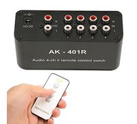 Switch RCA a 4 vie Splitter AV, commutatore RCA con selettore AV stereo a 4 vie, selettore audio video composito L/R 4 in 1 uscita for DVD, per, per, for console di gioco predefinite/2827