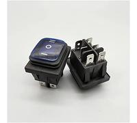 Switch rocker 1pcs KCD4-203 2 0a / 250VAC 3 0x22 Interruttore a bilanciere impermeabile a 6 pin Dpdt Off su 12V 220V rosso verde PORTATO a leggero(Blue,12V)