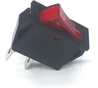 Switch rocker 20pcs 50pcs 2 colori KCD3 30 * 1 3 mm SPST 2pin 15A 250V Snap-in SU Copper di rame roccioso a scatto posizione fuori(Rot,20 piece)