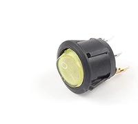 Switch rocker 5/1 0pcs 23mm Diametro Piccola barca rotonda 2/3pin 2/3 6A/250VAC 10A/125VAC Interruttore del pulsante con luce(Yellow Light Black,10 PCS)