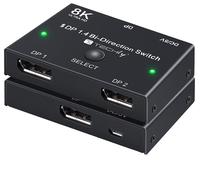 Techly Switch Bidirezionale Convertitore Splitter DisplayPort 8K DP1.4 per Sorge