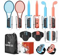 Switch Sport Accessories Kit per Nintendo Switch 2 (2025)/ Switch 1/ OLED, Family Party Game Bundle Set per Joy-Con 2 con Borsa di stoccaggio per Nintendo Switch 2 Sports