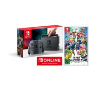 Switch + Super Smash Bros. Ultimate + 3 mesi di gioco online console portatile 15,8 cm (6.2 ) 32 GB Wifi, Grigio - Nouvo