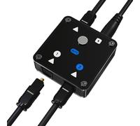 Switch Toslink automatico 2 in 1 out audio ottico | Ideale per PS5 e soundbar. Commutazione automatica di 0,3 s senza telecomando. Supporta Dolby & DTS. (nessun splitter)