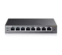 TP-LINK TL-SG108PE Non gestito Gigabit Ethernet (10/100/1000) Nero Supporto Power over Ethernet (PoE)