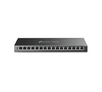 TP-Link Switch desktop Gigabit a 16 porte con PoE+ a 16 porte (TL-SG116P) - Fino a 120 W, montaggio su desktop e a parete, Plug & Play, senza ventola, non gestito