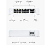 Ubiquiti Networks UniFi Switch Lite 16 PoE L2 Gigabit Ethernet 10/100/1000 Supporto Power over Ethernet PoE Bianco Ubiquit