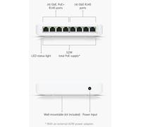 Ubiquiti Networks UniFi Switch Lite 8 PoE Gestito L2 Gigabit Ethernet [10/100/1000] Supporto Power over Ethernet [PoE] Bianco (
