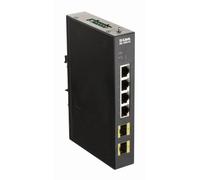 Switch unmanageable Industriale l Non Admin - 4x Gbit & 2x SFP - Format Rail-DIN - T -20C 65C - Fanless