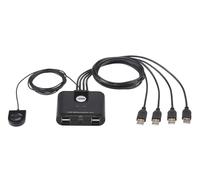 Switch USB 2.0 4 porte 4 computer US424 Aten IDATA US-424 condivisione periferiche selettore remoto LED