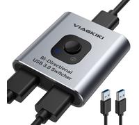 Switch USB 3.0 KVM Switch, bidirezionale USB Switch selettore 2 in 1 Out/1 in 2 Out, Switch USB Viagkiki, 2 parti di computer, 1 dispositivo USB per PC mouse tastiera ecc