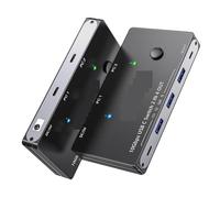 Switch USB da 10 Gbps 2 computer condividono 4 porte 3. Gen, selettore switch for PC, laptop, tastiera, mouse, webcam Frequenza di aggiornamento elevata(C204 Single Machine)