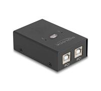 Switch USB DeLock 11505 2 PC a 4 periferiche USB 2.0 6 porte metallo