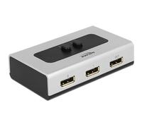 Switch video DeLock 87668 DisplayPort 3 porte 2560x1440 Nero Grigio