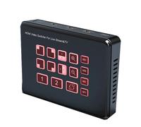 Switch video per streaming live doppio HDMI Switch per mixer video per videocamera per trasmissione in diretta a 2 canali Registrazione USB C con linea microfonica nella miscelazione audio