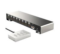 Switch video, Switch KVM USB 4K Unnlink a 8 porte, dispositivi condividono 1 monitor, 4 con controller for mouse, tastiera, stampante, disco estensore per uffici domestici e data center