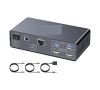 Switch video, Switch KVM USB C 2 Monitor Computer 4K60Hz Stazione di Docking 10Gbps Porte 3. Doppio per uffici domestici e data center(SW524)