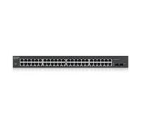 Switch zyxel gs-1900-48hp 48p lan gigabit 24p poe+ 2 porte sfp gigabit, supporto ipv6, vlan, web managed rack