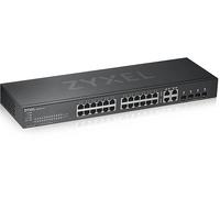 Zyxel 24-Port Gigabit Ethernet Switch | Smart-Managed | Senza Ventola | Porte Combinate a 4 Gigabit | Hybrid-Cloud Mode [GS1920-24v2]