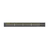 Zyxel 48-Port Ethernet Gigabit Switch | Smart-Managed | PoE+ con 375 Watt Budget | 4 porte Combo Gigabit | 2 porte SFP | Hybrid-Cloud Mode [GS1920-48HPv]
