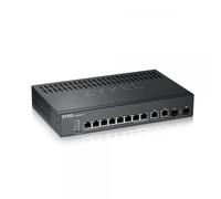 Zyxel Switch gestito di Layer 2, 8 porte Gigabit Ethernet - Design senza ventola con 2 porte Gigabit combo e modalità ibrida su cloud [GS2220-10]