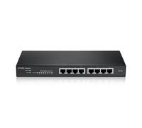 ZYXEL Switch Ethernet 8 Porte | Smart Managed | Gigabit | GS1915-8 | 8x Porte GbE RJ-45, Senza Ventola, NebulaFlex, VLAN, QoS, IGMP Snooping, Kit di Montaggio a Parete Incluso
