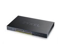 Zyxel Nebula Switch PoE + Smart Managed Ethernet 24 porte Gigabit con 375 Watt Budget e 4 slot SFP + 10G, modalità Cloud ibrida [XGS1935-28HP]