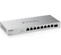 Zyxel Switch Ethernet 8 Porte | Unmanaged | 2.5G | XMG-108 | 8x Porte 2.5G + 1x 10G SFP+, Senza Ventola, Installazione Facile Plug-and-Play, Design da Tavolo, Alimentatore Incluso