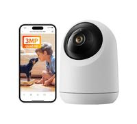 SwitchBot 2K Telecamera di sorveglianza interna, Telecamera Wi-Fi per sorveglianza interna con copertura del campo visivo a 360°/115°, Riconoscimento delle persone, Rilevamento del movimento, Audio